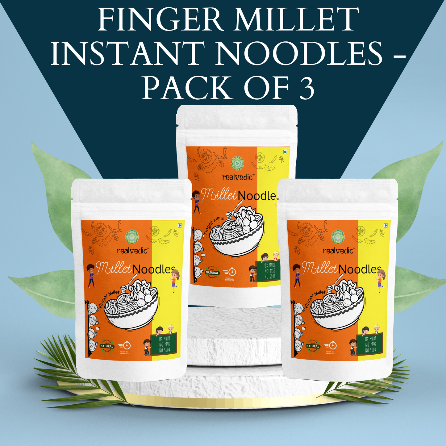 Finger Millet Instant Noodles - Pack of 3