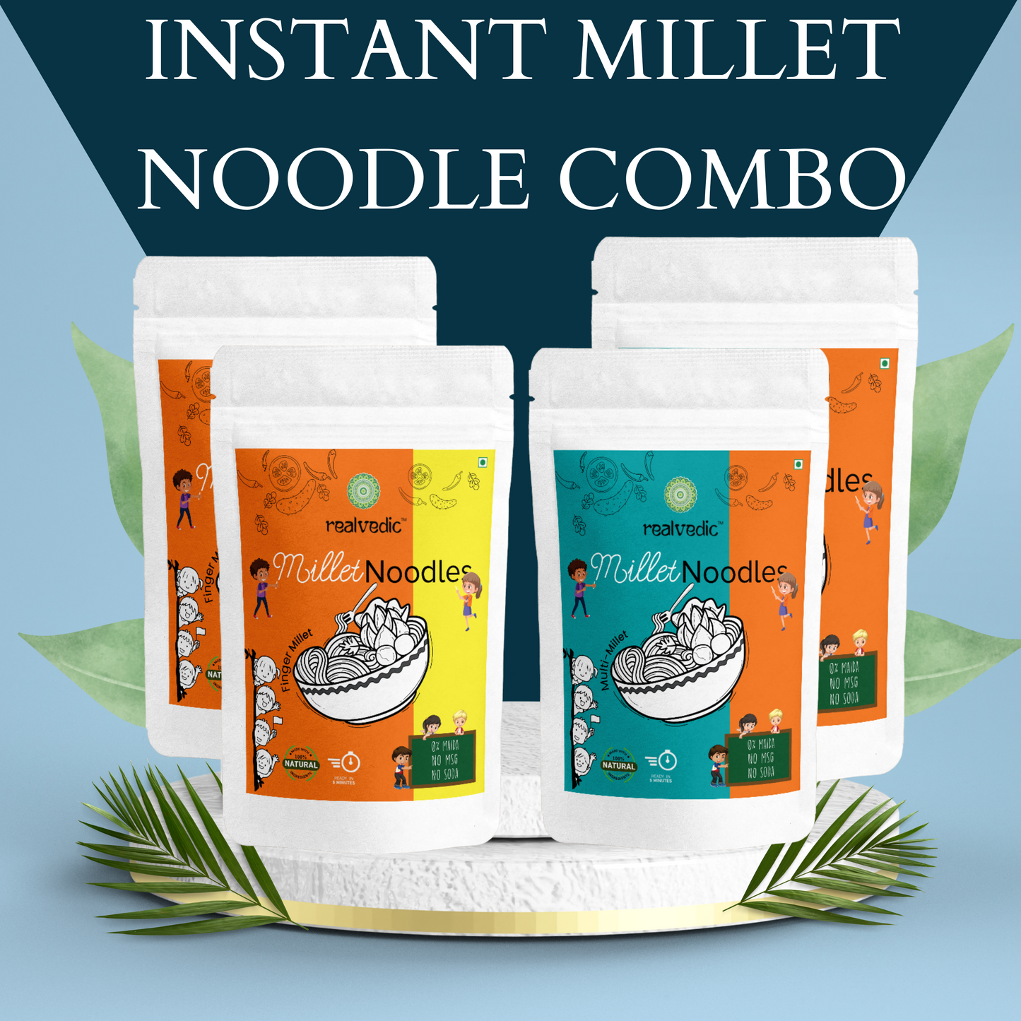 Instant Millet Noodle Combo - Finger Millet & Multi Millet - 2 Each